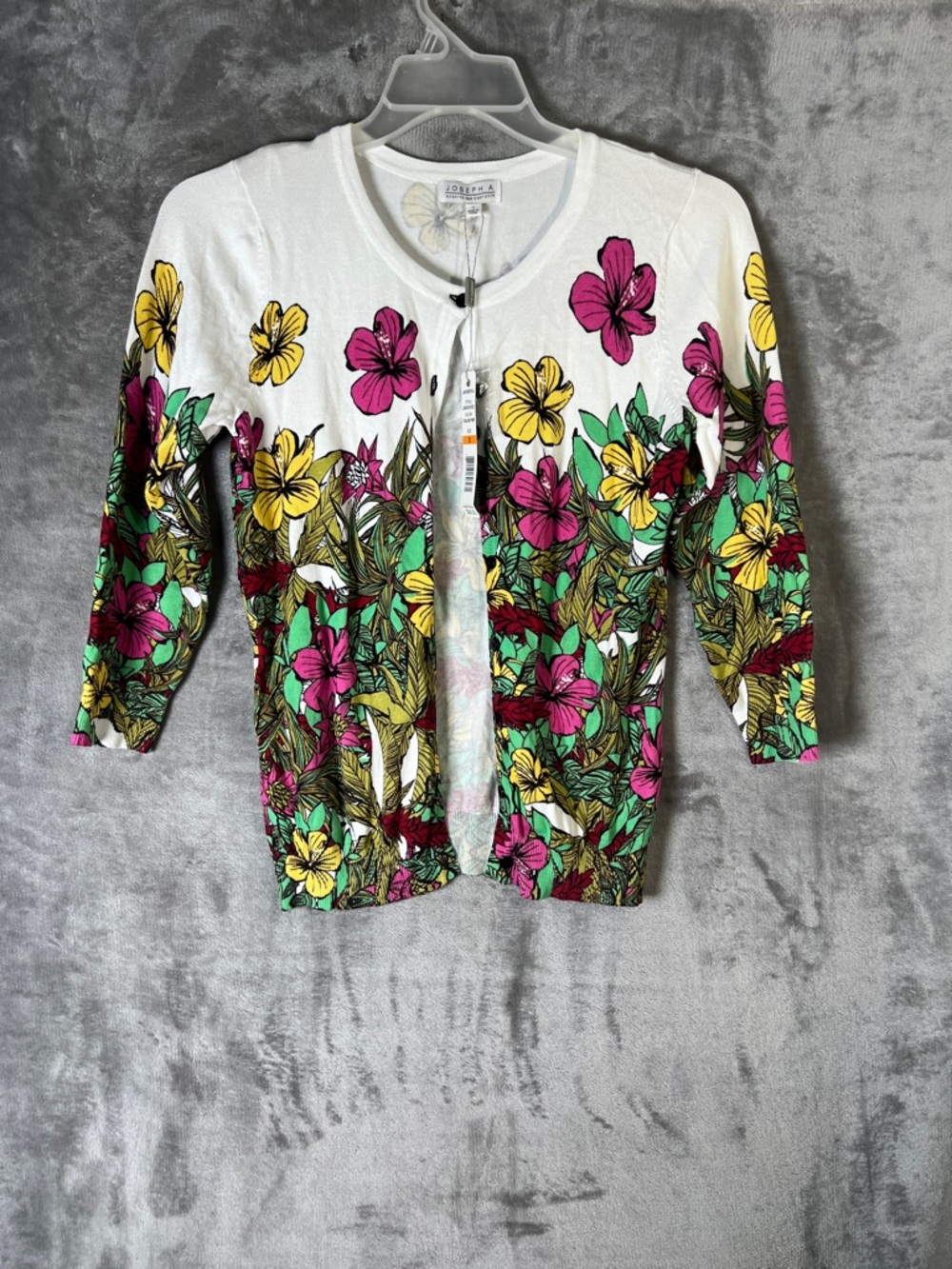 Joseph Floral Tee with Pink and Pale Yellow Accents